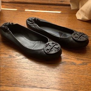 Tory Burch Black Flats
